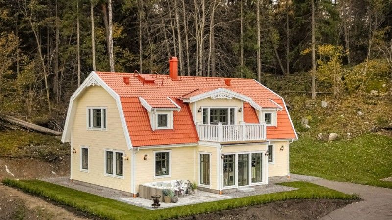 23. Laggning av cylindriskt tak vid nyproduktion av villa