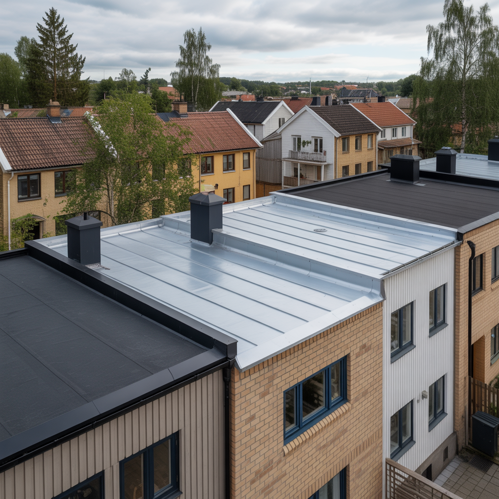 epdm tpo eller bitumen jamforelse for laglutande tak