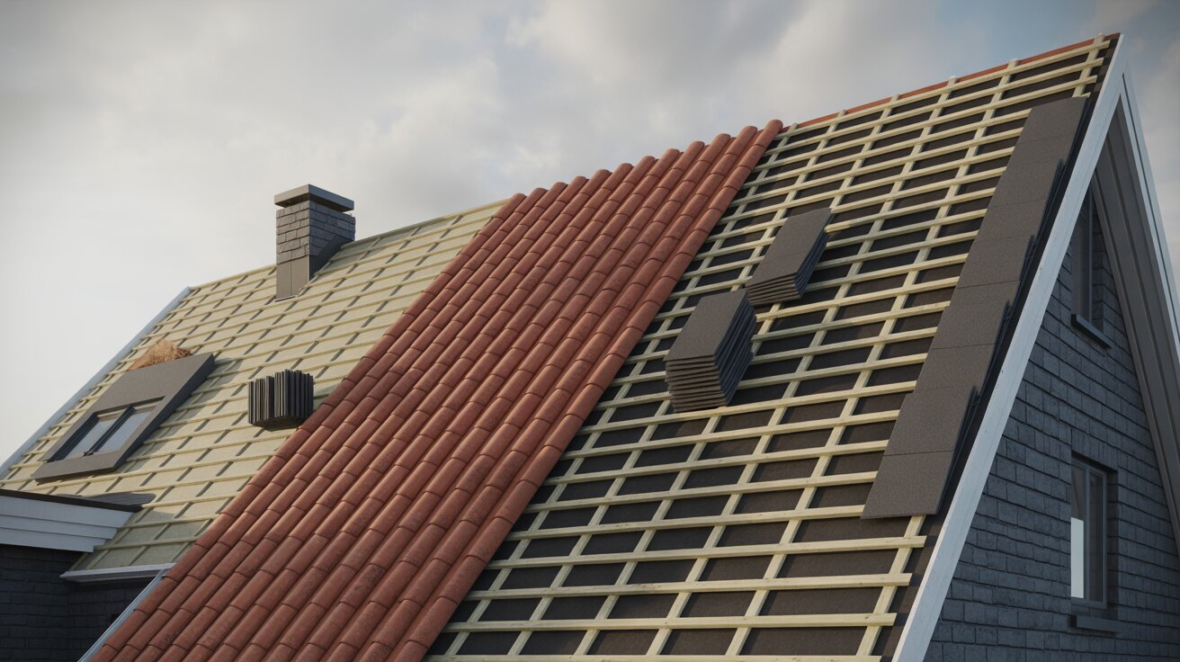 Lägga Tegeltak, Shingel & Betongpannor